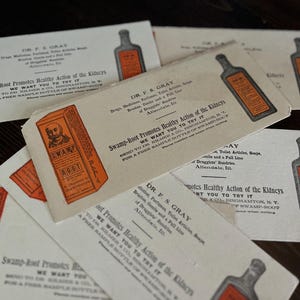 Dr Gray Swamp Root Advertisment Cards | Medical | Ephemera | Antique | Quack Medicine | Curiosities | Oddities |