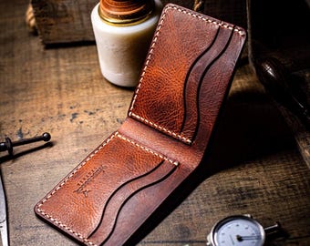 Full-Grain Leather Bifold Wallet, 4-Pocket,  Bottega Mini