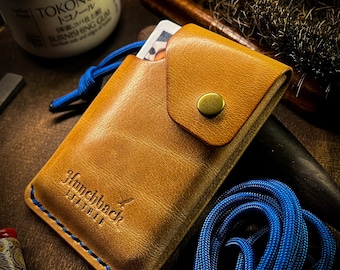 Clasp Wallet, Snap Wallet, Minimalist Wallet, Leather Wallet, Card Holder, EDC Wallet, Handmade Wallet