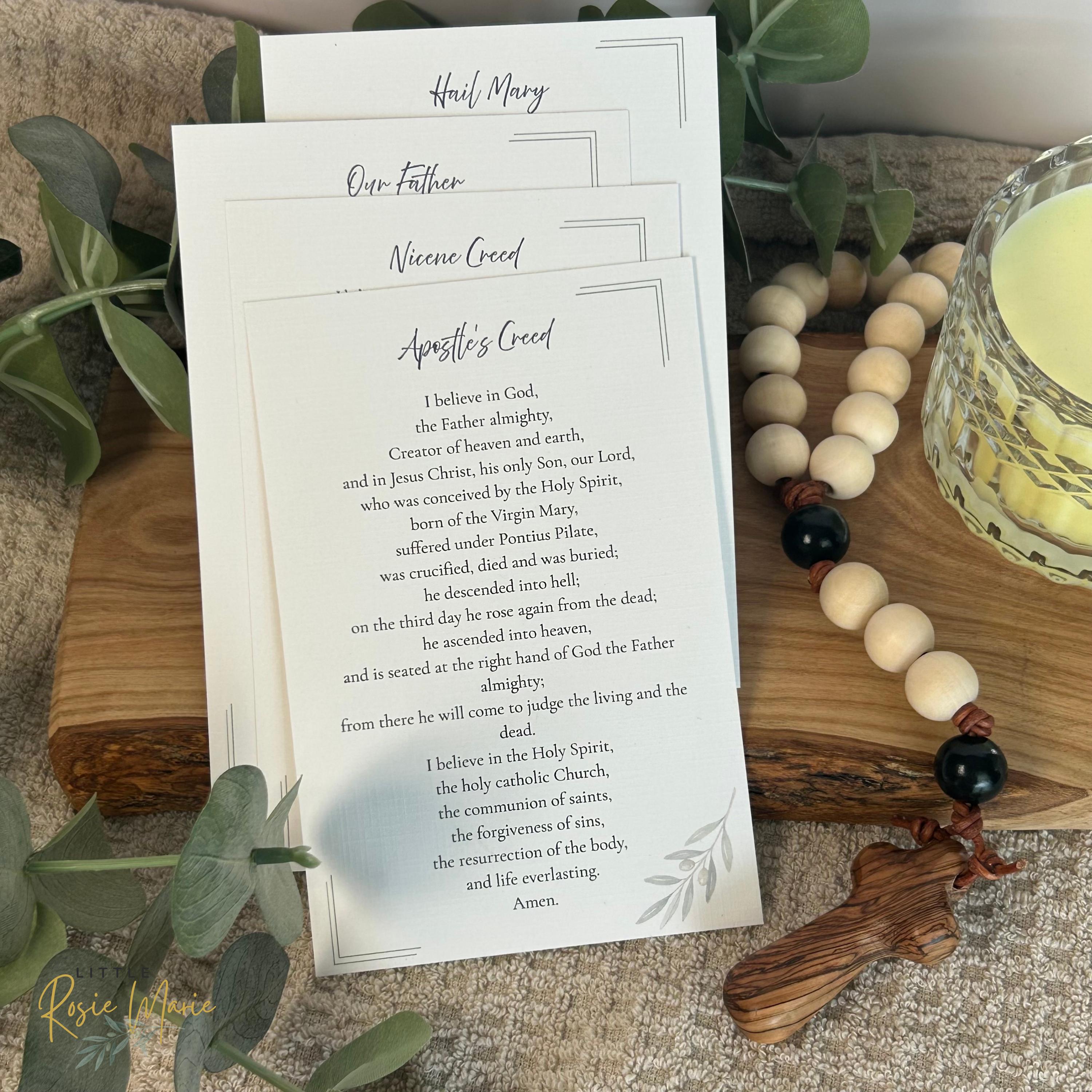 Catholic Prayer Card Set | 10 Essential Prayers for RCIA, OCIA ...