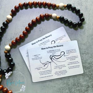 How to Pray the Rosary Card, Rosary Prayer Card, Learn to Pray the Rosary