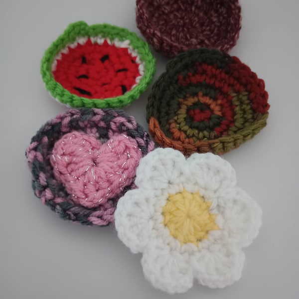 Car Coasters. Customize Your Car with These Handmade Crochet Coasters  Keep Your Cup Holder Clean and Dry. Valentine, Watermelon, Mushroom..