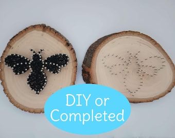 Custom DIY Nail String Art Kit or Completed Bee.