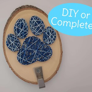Paw Print String Art Entryway Organizer for Leashes and Keys... Purchase the Completed String Art Piece or the DIY Kit