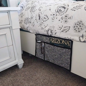 Bedside Storage Pocket Organizer - Bedside Caddy for Books, Remotes, Phones, Glasses...