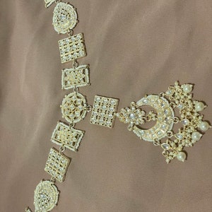 Opaska na głowę Kundan/Sheesh Phool/Indian Bridal Matha Patti/Sheesh patti/Matha phool/Kundan Indian Jewelry/Indian Bridal/Pakistańska 10,5 cala