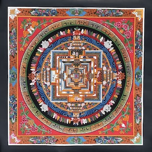 Wheel of Life/Wheel of Time/ Kalachakra Mandala Original Tibetan Thangka Painting/Hand Painting/ Meditation Art