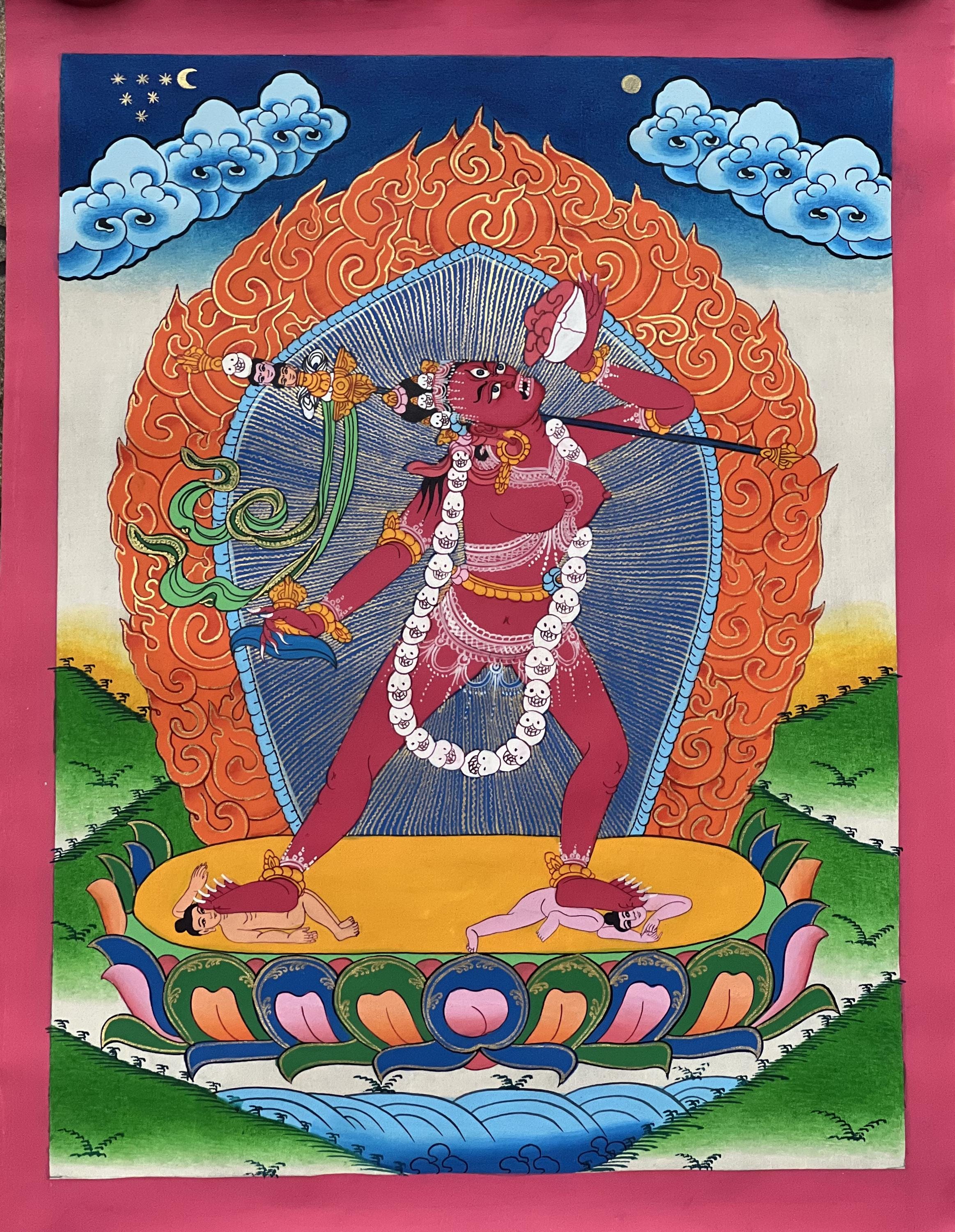 Vajrayogini Thangka Painting: Hand-painted Tibetan Buddhist Tantra