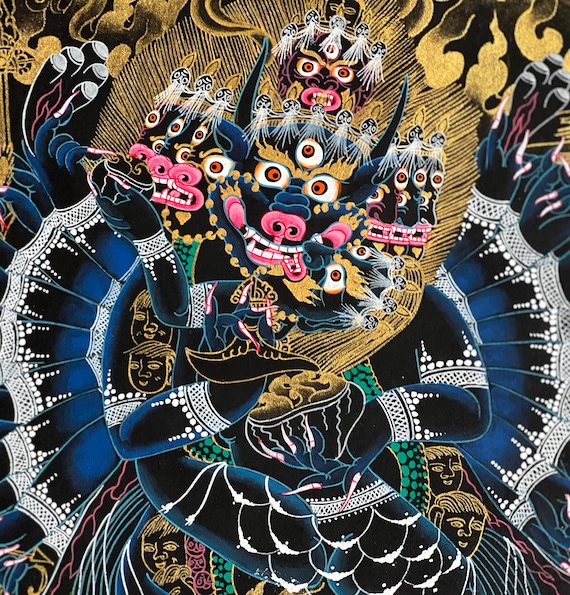 手描きのヤマンタカタンカ |仏教守護芸術 - Etsy 日本
