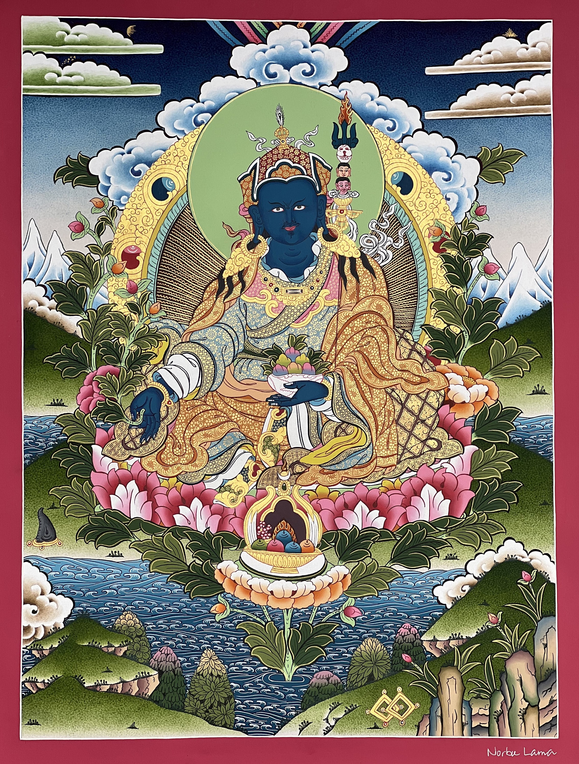 Buy Orgyen Menla Thangka Painting, Guru Rinpoche of Medicine
