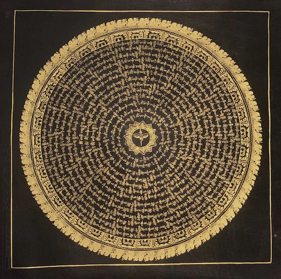 インド　絵画　アンティーク　マンダラ　美術品　額付き m96587847678_1.jpg?1652267756