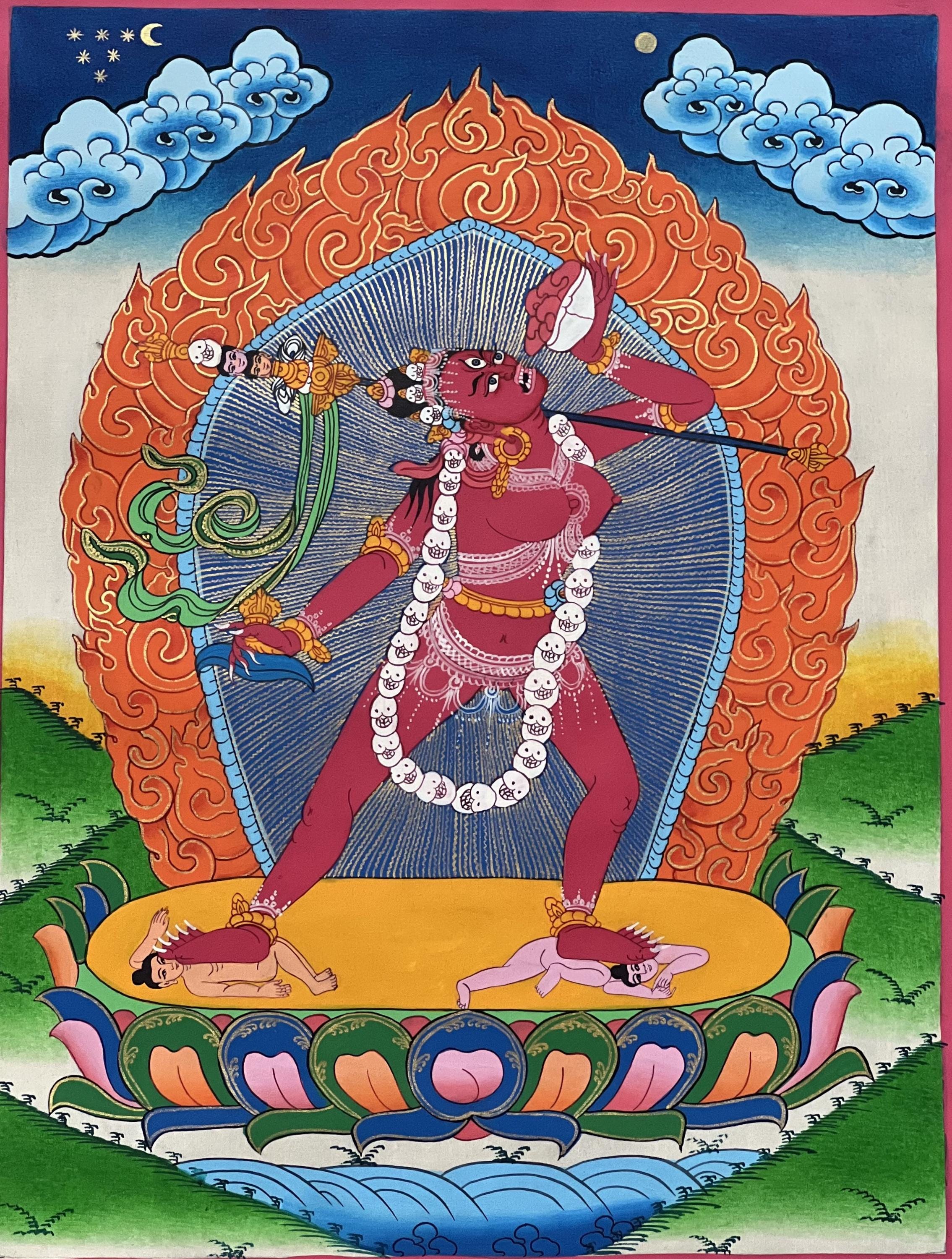 Vajrayogini Thangka Painting: Hand-painted Tibetan Buddhist Tantra
