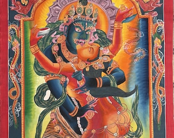Chakrasamvara Shakti Thangka Painting | Yab-yum | Newari Paubha