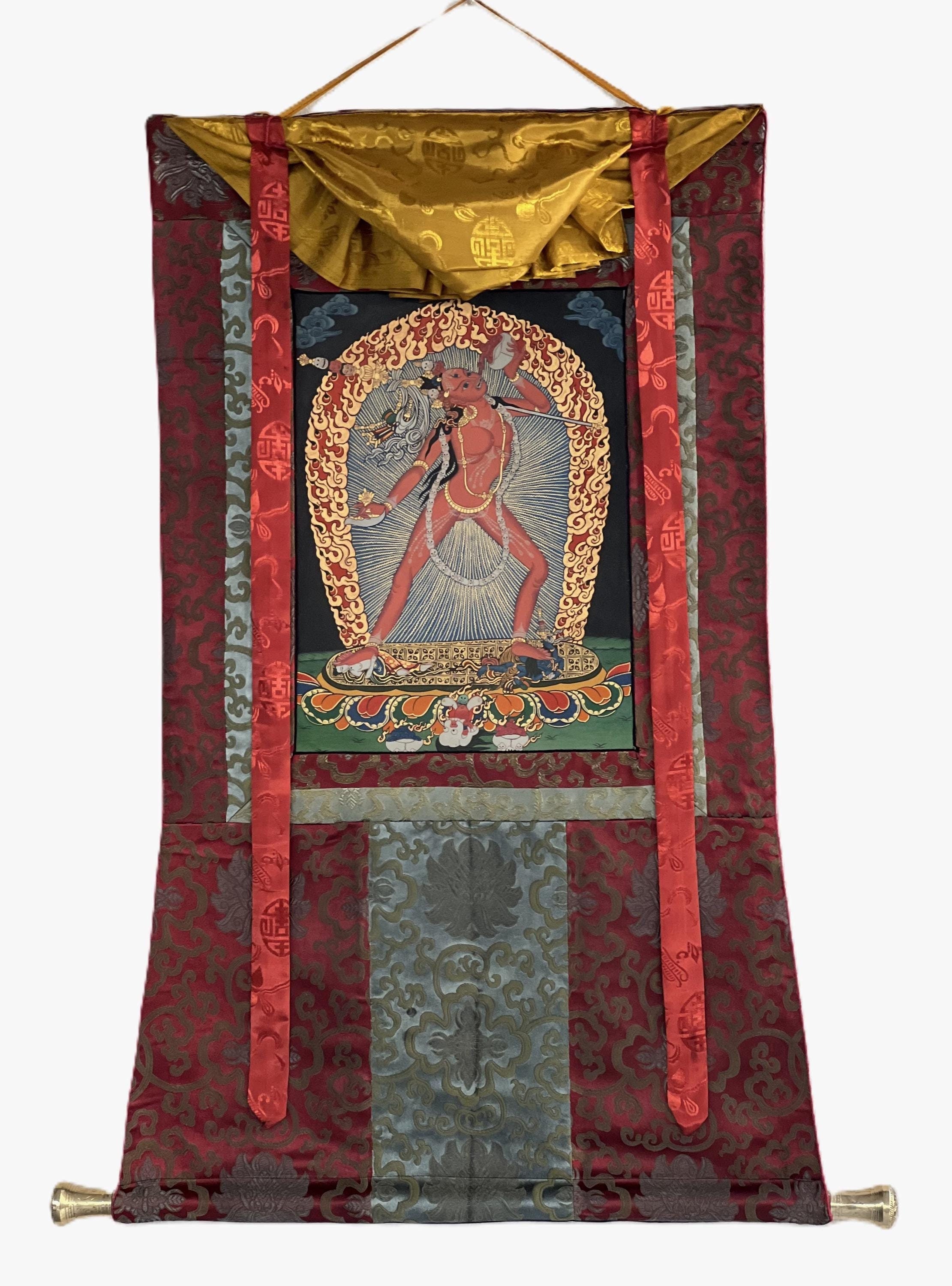 【肉筆画 手描き仏画】バジュラヨーギニー Vajrayogini ヨギニ タンカ 肉筆画 手描き仏画】バジュラヨーギニー Vajrayogini ヨギニ