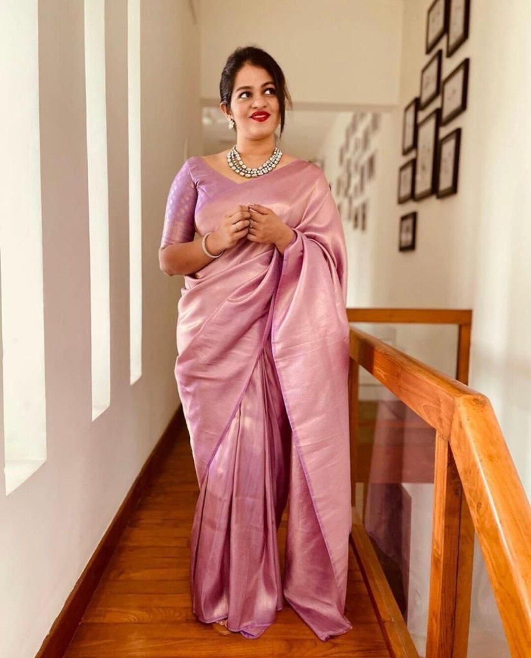 Pink Colour Kanchipuram Soft Lichi Silk Saree Bold and - Etsy