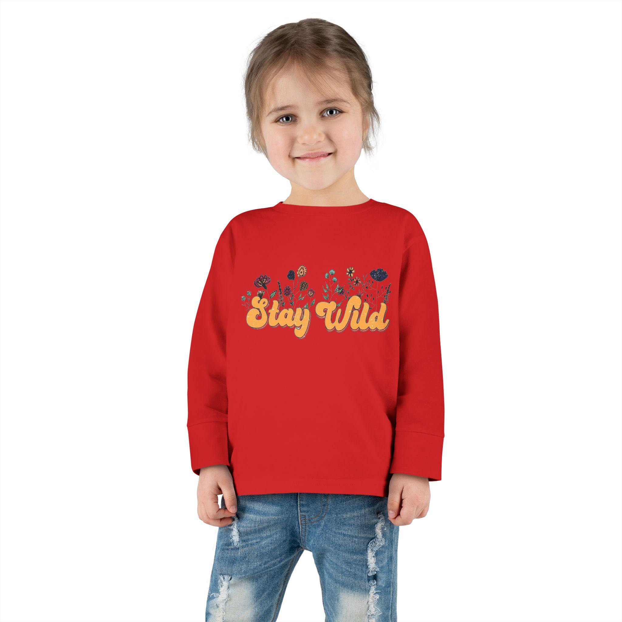幼児用「Stay Wild」長袖Tシャツ：アドベンチャーウェア - Etsy 日本