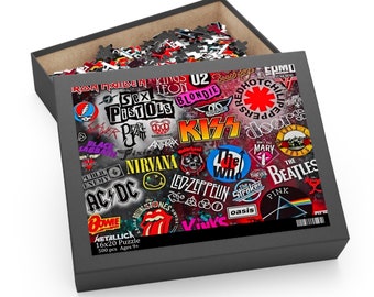 80's & 90's Rock Band Puzzle (120, 252, 500-Piece) | Retro Rock Fun | Hair Band Puzzle | Game Night Fun