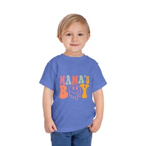 Mama&#39;s Boy Toddler Tee - Cute Short Sleeve Shirt for Kids, Gift for New Parents, Baby Shower, Birthday Celebration, Everyday Wear