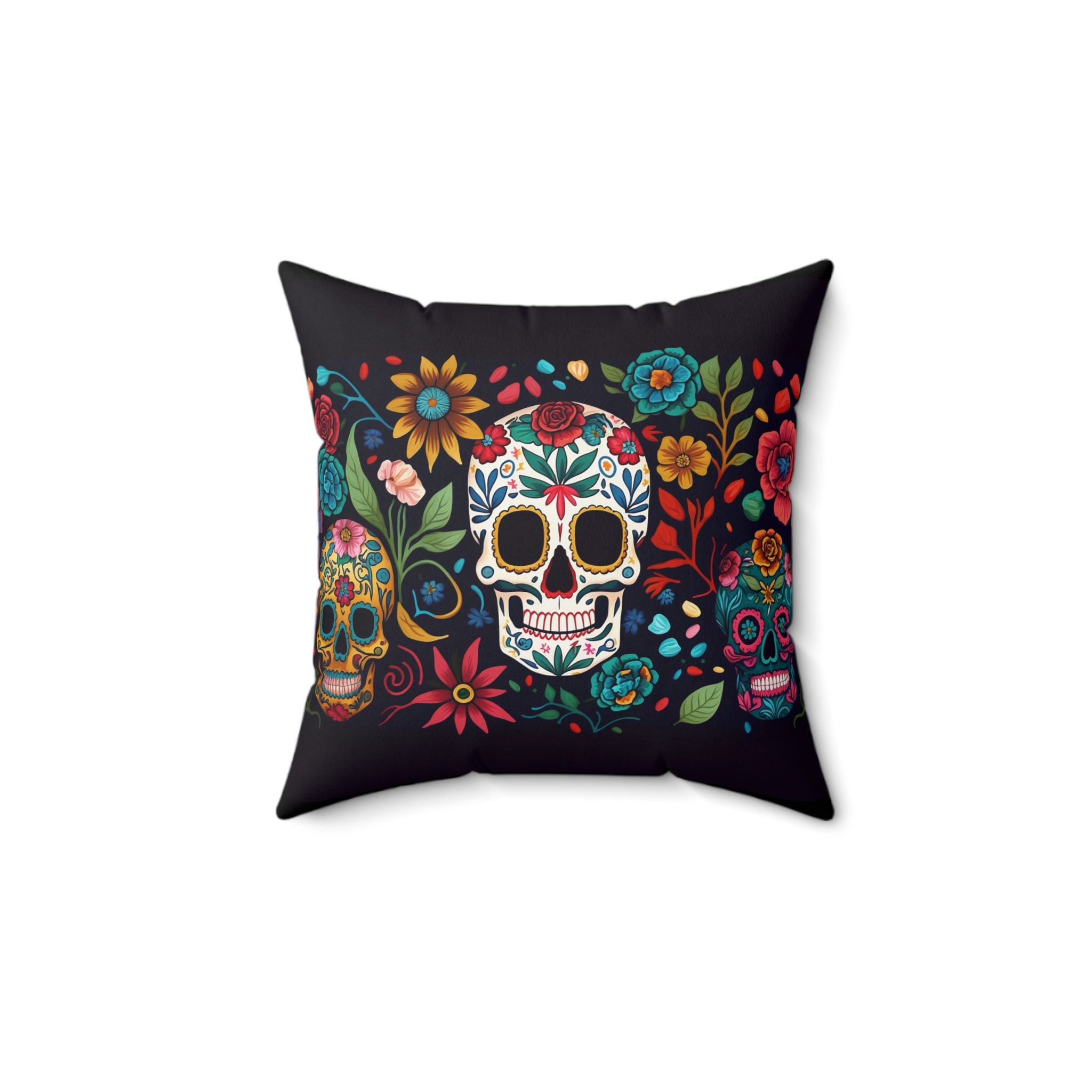 Day of Dead Pillow Etsy