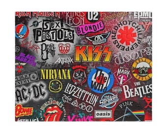 80's & 90's Rock Band Puzzle | Retro Rock Fun | Hair Band Puzzle | Game Night FunPuzzle (110, 252, 520, 1014-piece)