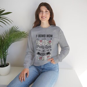 F Bomb Mom Crewneck Sweatshirt, Funny Sweatshirt, Mom Life Gift, Gift for Moms, Mothers Day Sweatshirt, Unique Mom Sweatshirt