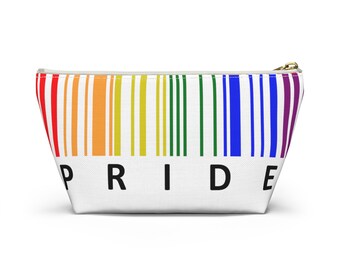 Custom Accessory Pouch w T-bottom | Custom Makeup Bag | Travel Bag | Bathroom Bag | Pencil Case | Back to School