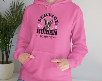 Service Human Do Not Pet Hoodie, Funny Sweatshirt, Dog Lover Gift, Service Animal, Pet Owner Apparel, Therapy Dog Costume