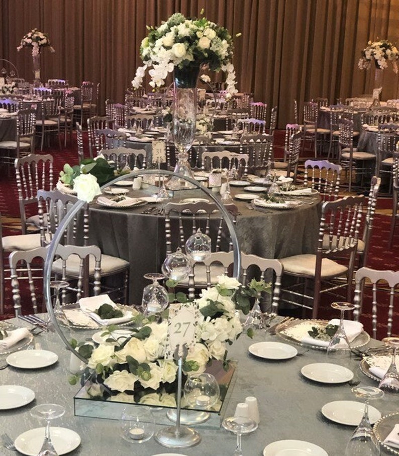 SET OF 8 White Floral Centerpiece Bulk Wedding Table Etsy