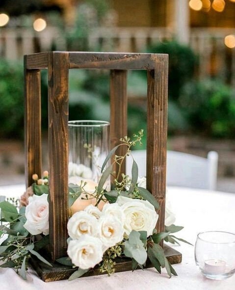 How to make a Rustic Wood Wedding Centerpiece
