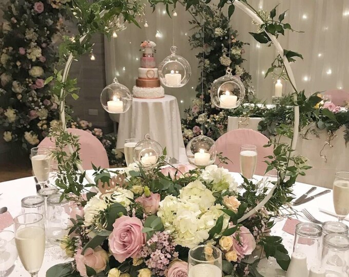 SET OF 8 White Floral Centerpiece Bulk Wedding Table Centerpiece Engagement Table Centerpiece