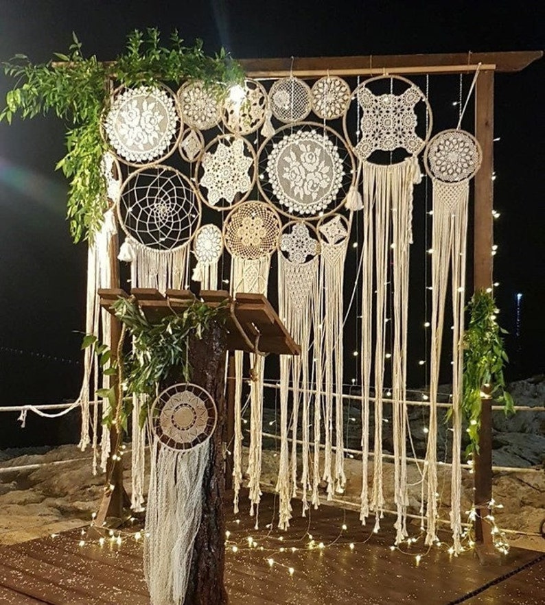 Custom Macrame Wall Hangings Macrame Wedding Backdrop Boho Etsy