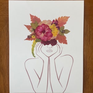 Flower Art Print: Head in Hands Fall