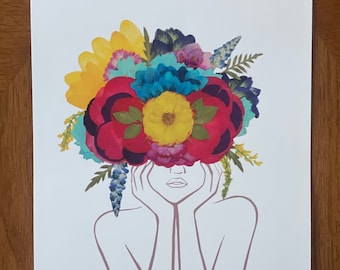 Flower Art Print: Head in Hands Summer