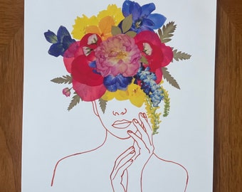 Flower Art Print: She is Art- Summer Bouquet