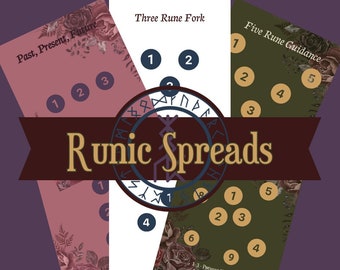 Runic Descriptions For Use With Norse Rune Readings | Includes Color Associations For Use in Personal Rituals or Spells | Includes Spreads