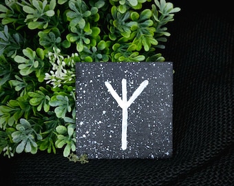 Algiz Norse Rune Painted Magnet | Altar Piece | Protection, Defense | Divine Connection | Norse Pagan | Color Associations | Handmade