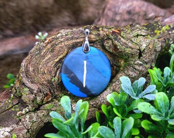 Isa Norse Rune Pendant | Color Associations | Rune Charm | Icicle, Winter, Present Moment | Handmade | Necklace, Keychain, Pet Collar