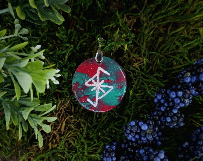 Yule Norse Bindrune Pendant | Christmas | Darkness, Light, Sun, Death, Rebirth, Renewal, New Beginnings | Purification, Messages, Omens