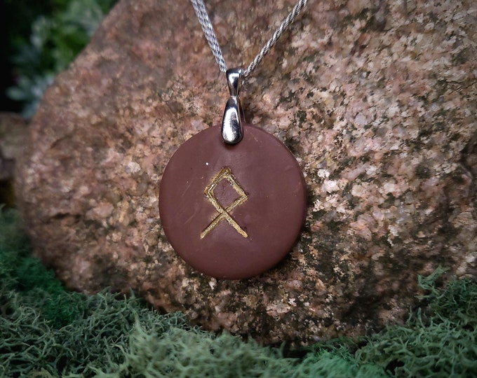 Othila Norse Rune Pendant | Color Associations | Rune Charm | Othala | Family, Home, Heritage | Handmade | Necklace, Keychain, Pet Collar