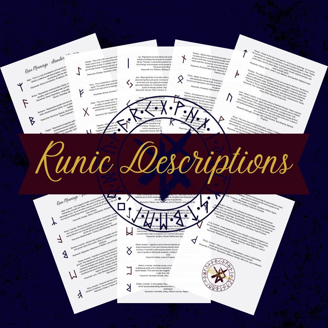 Runic Descriptions for Use With Norse Rune Readings Includes - Etsy
