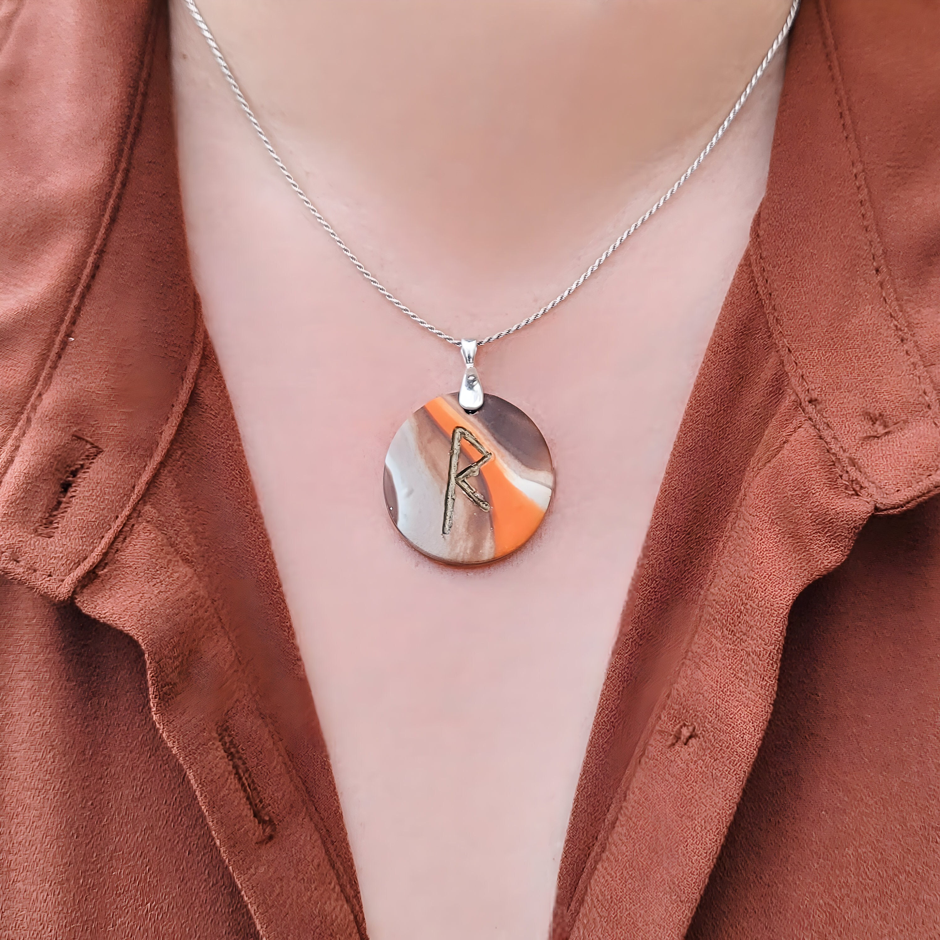 Raidho Norse Rune Pendant Color Associations Rune Charm Thor Travel ...