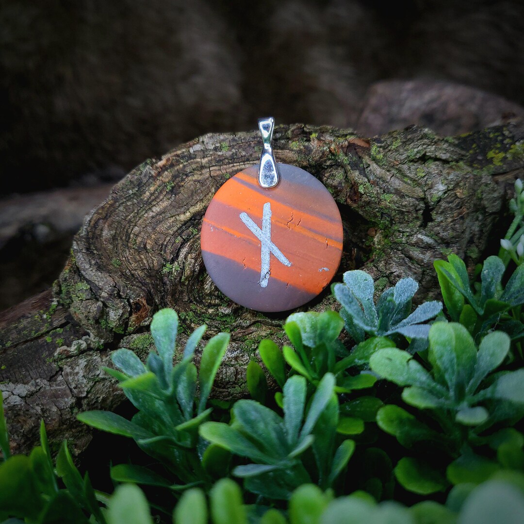 Nauthiz Norse Rune Pendant | Color Associations | Rune Charm | Need ...