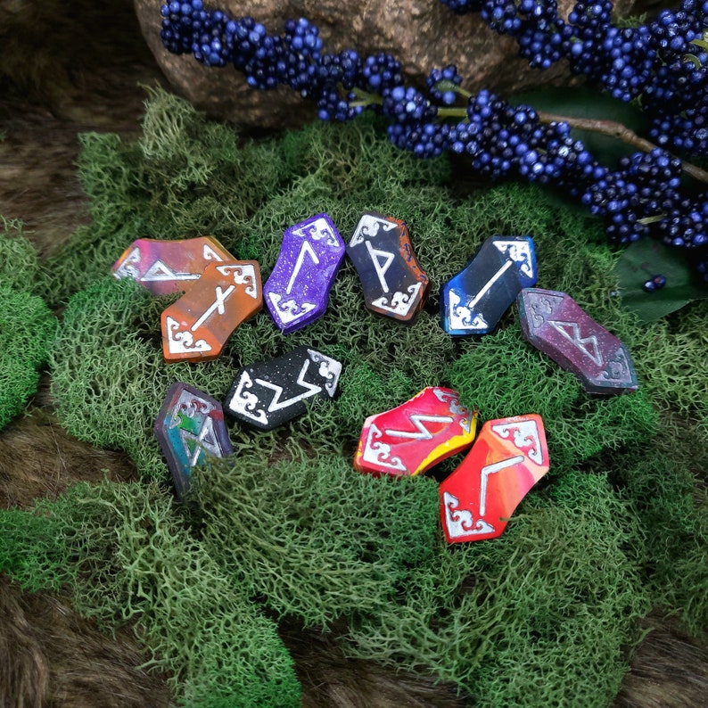 Elder Futhark Norse Rune Set | Handmade | Color Associations | Includes ...