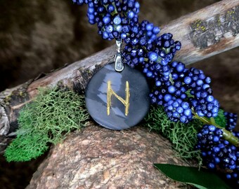 Hagalaz Norse Rune Pendant | Color Associations | Rune Charm | Hail, Transformation | Handmade | Necklace, Keychain, or Pet Collar Charm