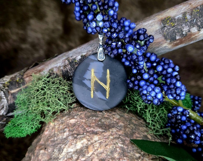 Hagalaz Norse Rune Pendant | Color Associations | Rune Charm | Hail, Transformation | Handmade | Necklace, Keychain, or Pet Collar Charm