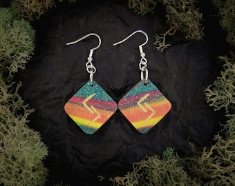 Jera Norse Rune Earrings | Mabon, Harvest, Cycle, Change, Movement, Abundance | Color Associations |  Handmade | Charm | Elder Futhark