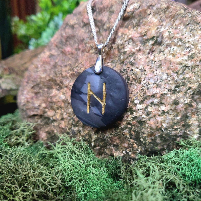 Hagalaz Norse Rune Pendant | Color Associations | Rune Charm | Hail ...