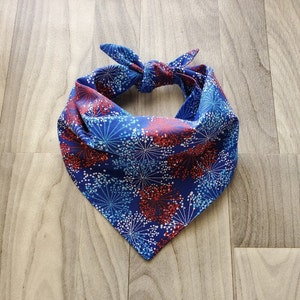 4th of July Dog Bandana/Fireworks Tie On Dog Bandana