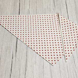 Mini Hearts White Dog Bandana image 3