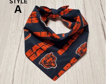 Chicago Bears Bandana/Football Dog Bandana/Tie on Bandana